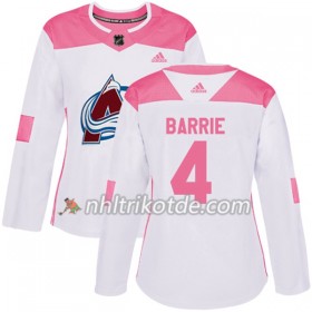 Colorado Avalanche Trikot Tyson Barrie 4 Adidas 2017-2018 Weiß Pink Fashion Authentic - Dame